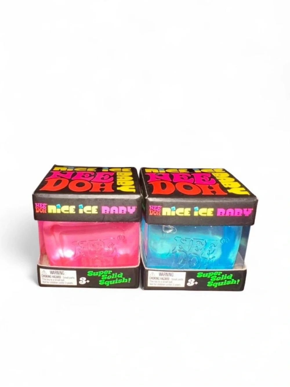 NEW viral rare Schylling NeedOh Nice Ice Baby small squishy Pink and Blue